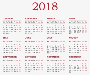 2018 Calendar Transparent Png Clip Art