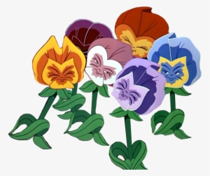 Alice In Wondereland Flowers Clip Art - Alice In Wonderland Talking Flowers Disney