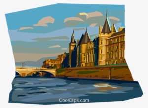 River Seine Paris, France Royalty Free Vector Clip - Paris Seine Clip Art