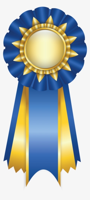 Blue Rosette Ribbon Png Clipart Picture - Award Clipart