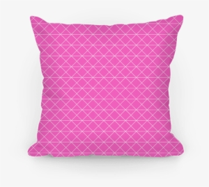 Pink Grid Pattern Pillow - Pillow