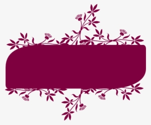 Floral Banner Clip Art At Clker - Floral Banner Vector Png