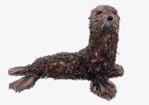 Sandy Sea Lion Broken Glass Sculpture - Punxsutawney Phil