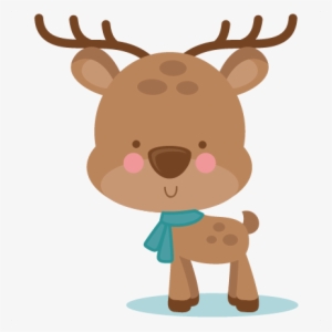 Girl Winter Deer Svg Scrapbook Cut File Cute Clipart - Cute Winter Clip Art