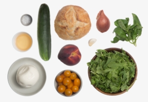 Cherry Tomato & Peach Panzanella With Fresh Mozzarella, - Leaf Vegetable