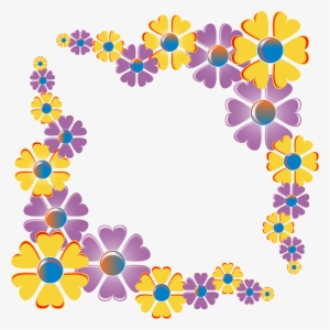 Flower Corner Variation Frame Png Freeuse Library - Big Flower Corner Design