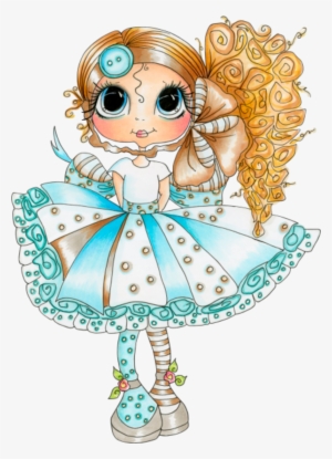 My-besties 4" X 6" Clear Stamp, Curly Jean