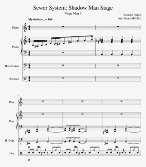 Shadow Man Stage Sheet Music Composed By Yasuaki Fujita - Megaman 3 Boss Select Flaute