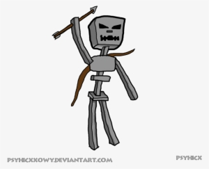 Drawn Skeleton Png Minecraft - Cartoon
