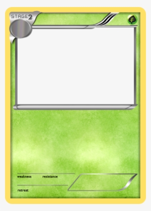 Png Free Stock Bw Grass Stage Card Blank By The - Green Pokemon Card Template