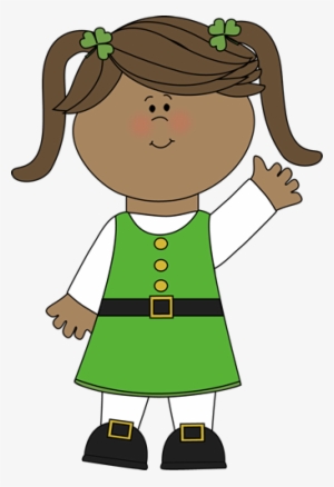 Green Day Clipart Girl - Sensory Bin Clip Art