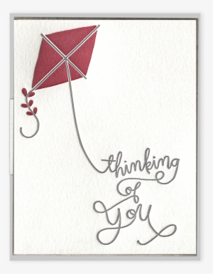 Thinking Of You Kite Letterpress Greeting Card - Greeting Card