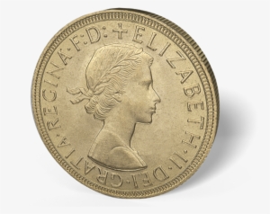 Picture Of English Gold Sovereign Queen Elizabeth - Peso Mexican Png