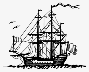 Old Map Fonts Collection - Old Map Ship Png