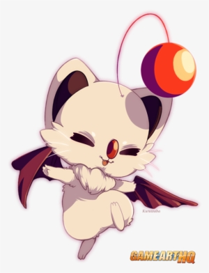 Clipart Transparent Library The Moogles From Final - Cat Grabs Treat