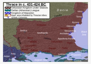 Old Map From 431-424 Bc - Thracian Tribes - 800x564 PNG Download - PNGkit