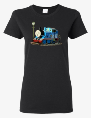 Banksy Thomas The Tank Engine Ladies T Shirt T Shirts - Poster: Graffiti On Sleeping Cartoon Train, 81x61cm.