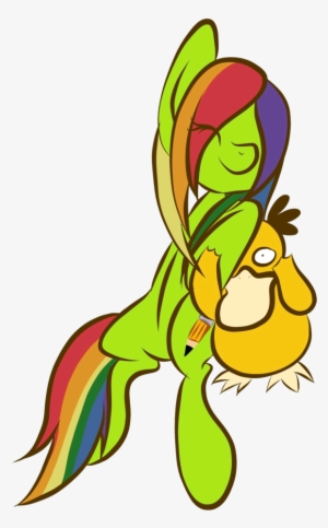 K-ouha, Crossover, Oc, Pokémon, Psyduck, Safe - Drawing