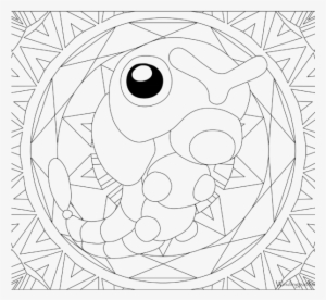 Adult Pokemon Coloring Page Caterpie - Pokémon