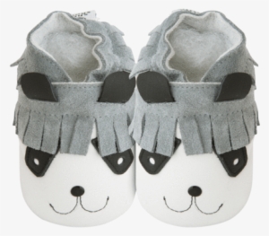 Barney The Boss - White Infant Booties And Crib Shoes By Shooshoos -