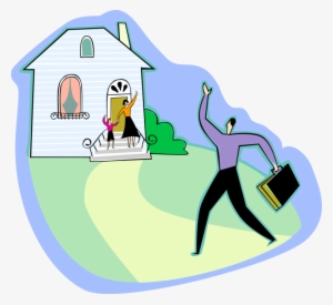 Father Arrives Home From Work - Imagenes Del Verbo Vivir