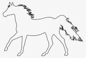 Dibujo De La Silueta De Un Caballo Para Colorear - Siluetas De Caballos Para Pintar