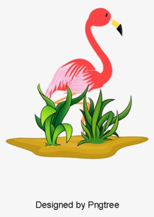 Vector Flamingos, Flamingos, Red, Hand Painted Flamingos - Psd