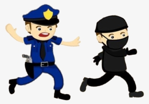 Officer Crime Illustration Policeman And Transprent - Police And Thief Png