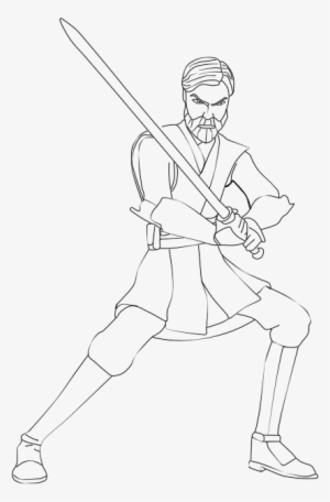 Obi Wan Kenobi Clone Wars Drawing
