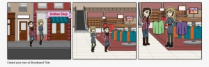 Shopping With A Friend - Cartoon