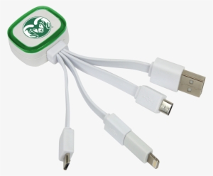 Tri-charge Usb Cable W/ Lightning Adapter - Adapter Charge