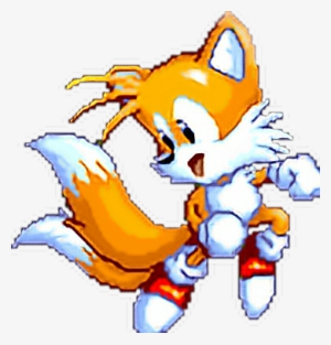 Tails Sonic Sega Genesis Sprite Pixel 90s Cute Fox - Tails The Fox Gif