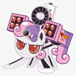 Sweetie Bot Armed To The Teeth Vector By - Mlp Sweetie Belle Robot