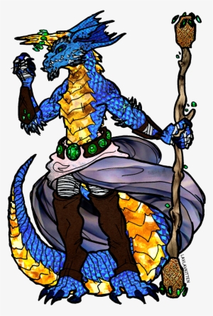 Zalgia, Dragonborn Monk Played By Justin A Big Serious - Cartoon