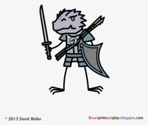 Dragonborn Paladin Bahamut Mcgyver - Cartoon