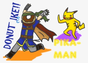 Picture Transparent Donut Ike And Pika Man By Doki - Donut Ike