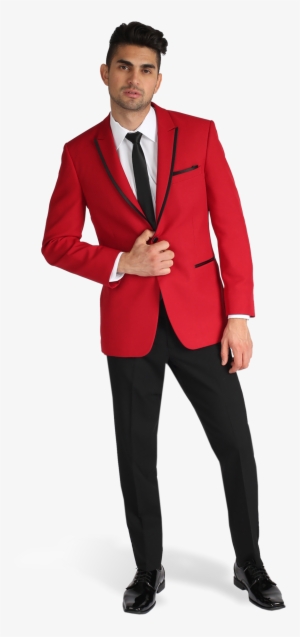Red Peak Lapel Tuxedo - Tuxedo