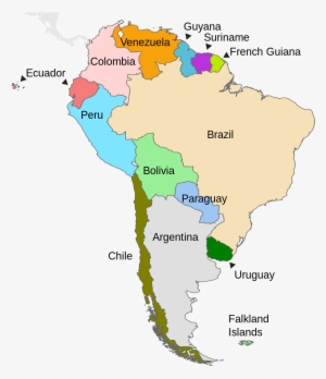 South America Map English
