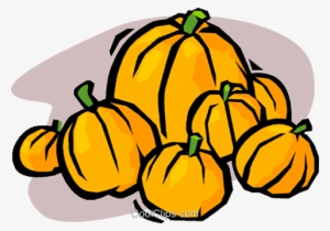 Pumpkin Patch Royalty Free Vector Clip Art Illustration - Clip Art