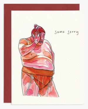Sumo Apology Greeting Card - Greeting Card