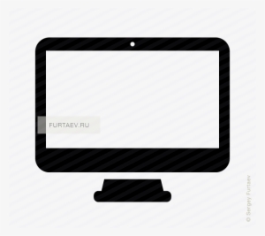 Vector Icon Of All In One Computer - All In One Desktop Icon