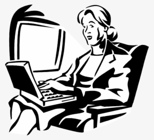 Vector Illustration Of Air Travel Businesswoman Works - Vector Graphics