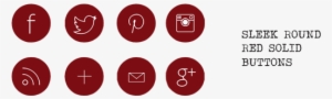 Free Social Media Buttons - Red Social Media Png