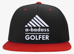 A Badass Golfer Flat Bill High Profile Snapback Hat