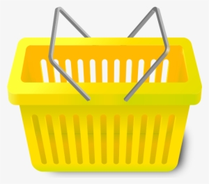 Shopping Cart Yellow Vector Icon - Yellow Shopping Basket Icon