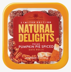 Natural Delights® Pecan Pumpkin Pie Spiced Date Rolls - Natural Delights Date Rolls