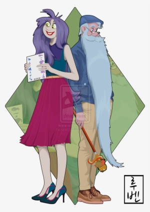 Merlin And Mim, Teacher And Secretary - La Bruja De Merlin