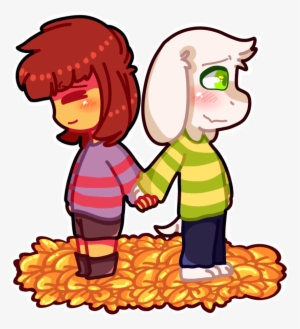 Banner And By Kathypaz On Deviantart - Frisk And Asriel Png