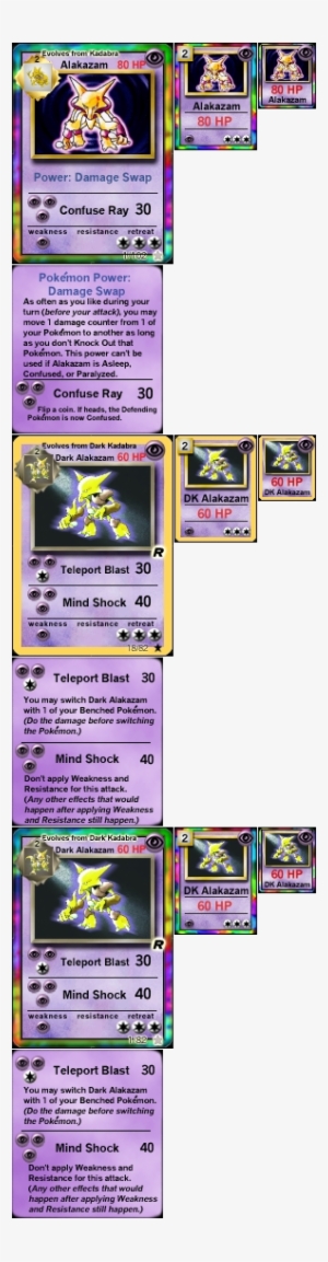 #065 Alakazam - Wizards Of The Coast Pokemon Team Rocket Rare Dark