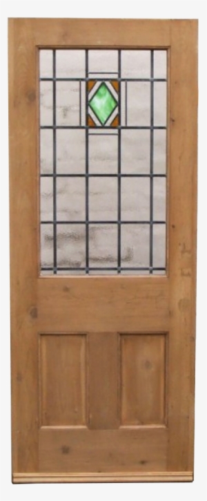 3 Panel Art Deco Stained Glass Door - Victorian Door Png